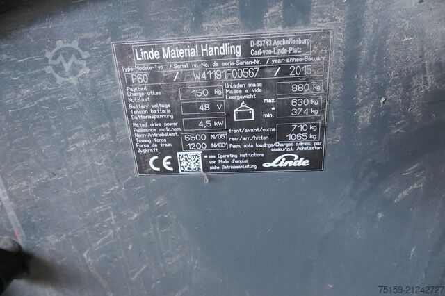 Sonstige linde P 60 Z Schlepper Batterie 19/2019