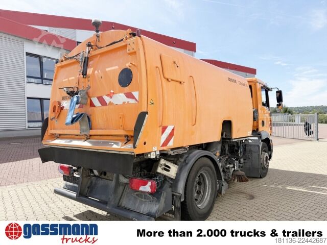 Road sweeper MAN TGM 18.240 4x2 BL, Kehrmaschine Bucher CityFant