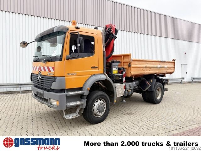 Tipper truck Mercedes-Benz Atego 1823 AK 4x4, Kran Palfinger PK12.501, Bj.