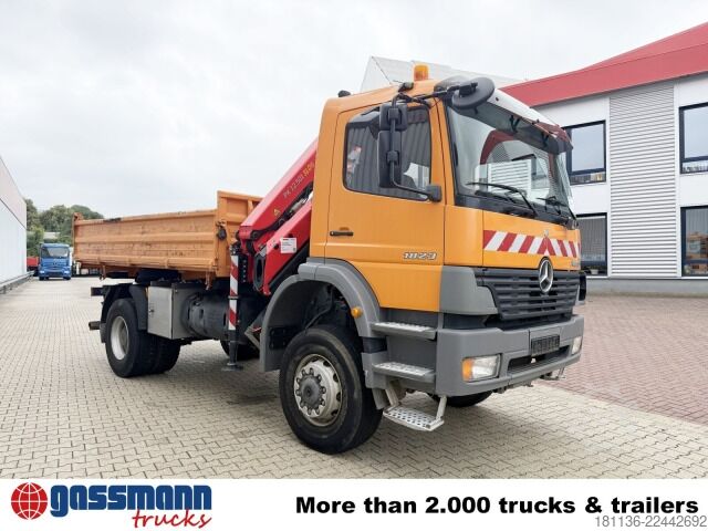 Tipper truck Mercedes-Benz Atego 1823 AK 4x4, Kran Palfinger PK12.501, Bj.