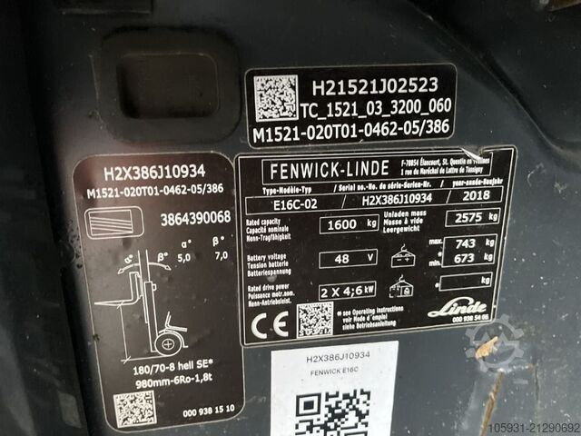 Elektro 3 Rad-Stapler Linde E16C-02