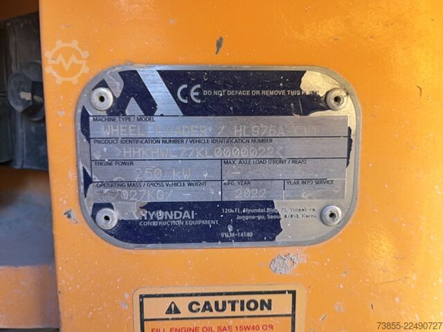 Wheel Loader Hyundai HL975ACVT
