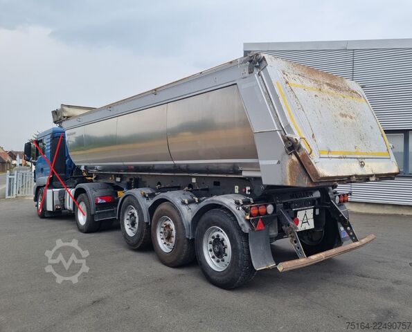 Tipper semitrailer MEILLER MHPS 12/27 NOSS 2 Stahlrundmulde