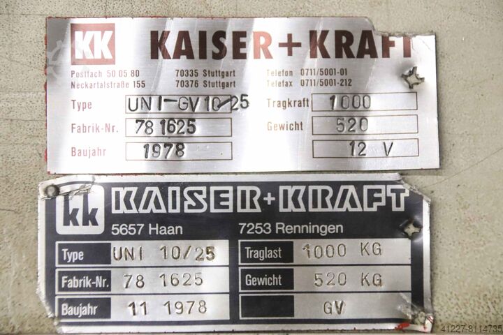Hydraulic pump for electric forklifts 12 V 1.5 kW Schwabmüller Kaiser+Kraft UP 10.5/112.79.89 UNI 10/25