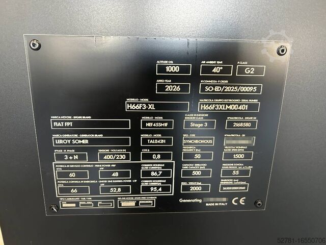 Generator set Iveco NEF45SM1A - 66 kVA Genset SuperSilent - DPX-21028