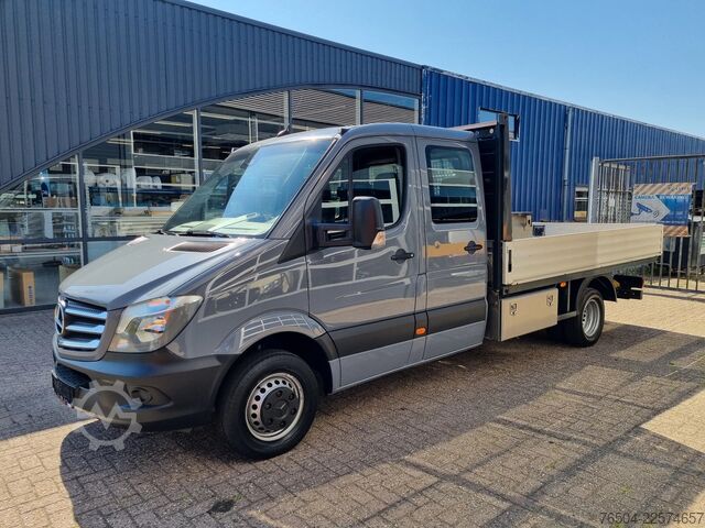 Flatbed double cab Mercedes-Benz Sprinter 516 CDI DC Open laadbak N1 3.5T Trekha...