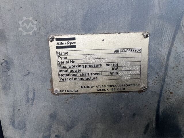 Screw compressor ATLAS COPCO ZE1 160X