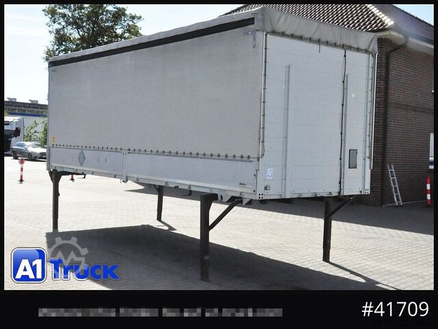 Swap body with flatbed & tarp ACKERMANN 7.45, Bordwand + Schiebeplane, RSAB, Eisfrei