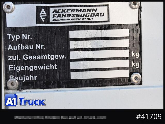 Swap body with flatbed & tarp ACKERMANN 7.45, Bordwand + Schiebeplane, RSAB, Eisfrei
