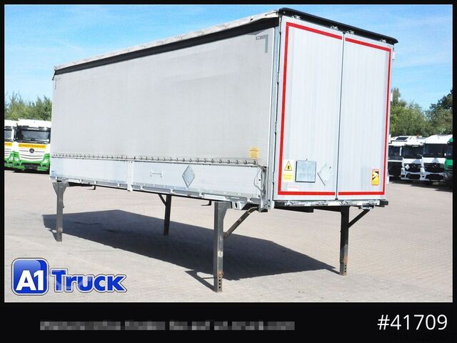 Swap body with flatbed & tarp ACKERMANN 7.45, Bordwand + Schiebeplane, RSAB, Eisfrei