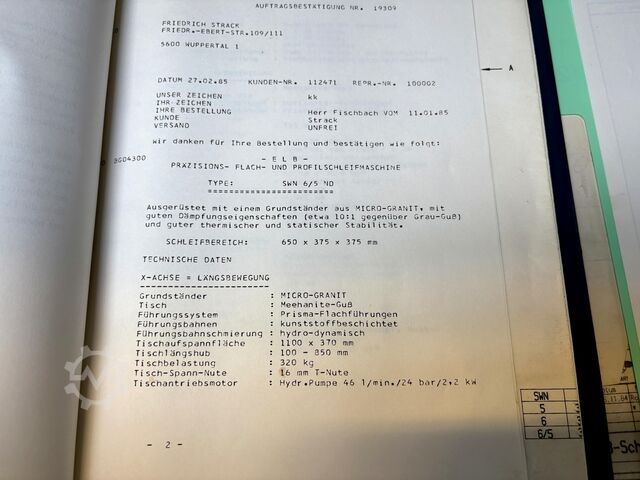 Flachschleifmaschine ELB-Schliff SWN 6/ND