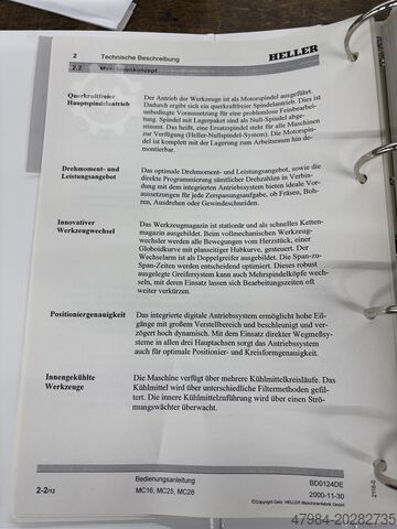 Horizontal-Bearbeitungszentrum Heller MC 25