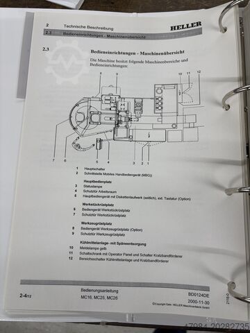 Horizontal machining center Heller MC 25