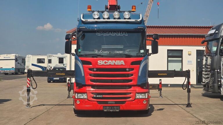 LKW mit Pritsche (offen) SCANIA R 490 * RETARDER * FASSI 14 M * LENK/LIFTACHSE *