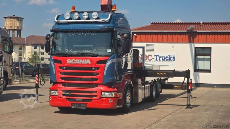LKW mit Pritsche (offen) SCANIA R 490 * RETARDER * FASSI 14 M * LENK/LIFTACHSE *