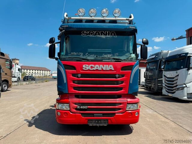 LKW mit Pritsche (offen) SCANIA R 490 * RETARDER * FASSI 14 M * LENK/LIFTACHSE *