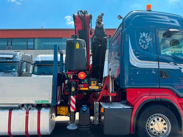LKW mit Pritsche (offen) SCANIA R 490 * RETARDER * FASSI 14 M * LENK/LIFTACHSE *