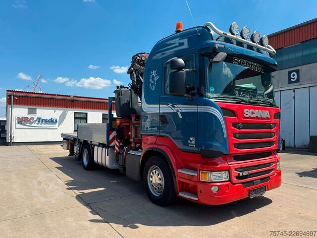 LKW mit Pritsche (offen) SCANIA R 490 * RETARDER * FASSI 14 M * LENK/LIFTACHSE *