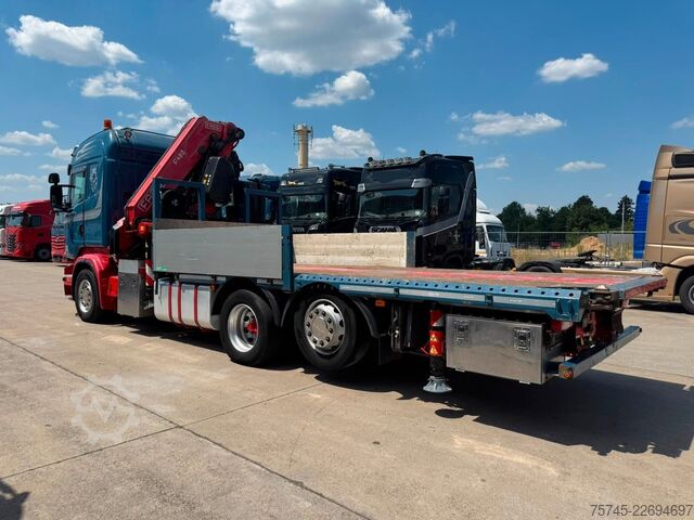 LKW mit Pritsche (offen) SCANIA R 490 * RETARDER * FASSI 14 M * LENK/LIFTACHSE *