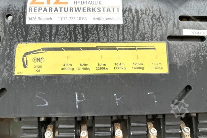 Autokran HMF 2420K5 + Kinshofer 500L Greifer & Rotator SWS