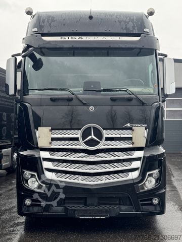 Flatbed truck with tarp MERCEDES-BENZ ACTROS 2548 / GIGSPACE / STAPLERHALTERUNG