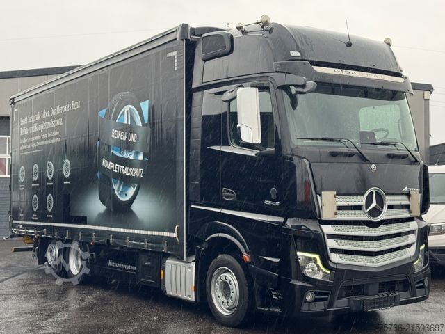 Flatbed truck with tarp MERCEDES-BENZ ACTROS 2548 / GIGSPACE / STAPLERHALTERUNG