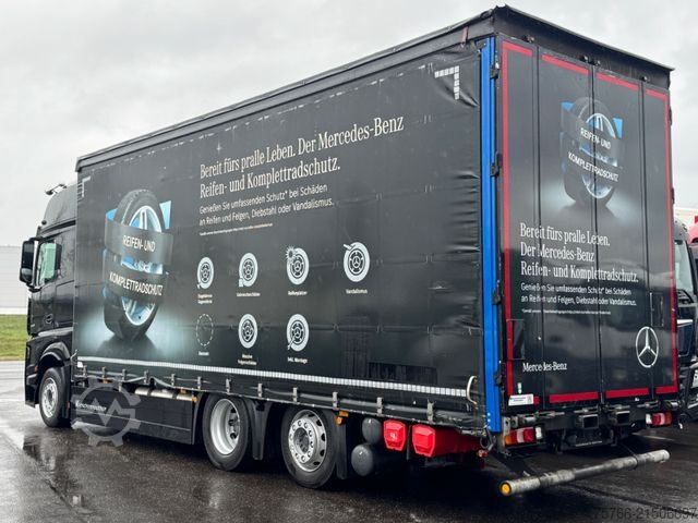 Flatbed truck with tarp MERCEDES-BENZ ACTROS 2548 / GIGSPACE / STAPLERHALTERUNG