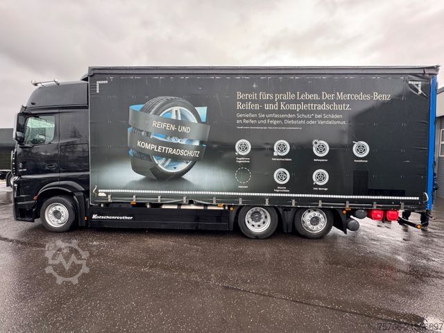 Flatbed truck with tarp MERCEDES-BENZ ACTROS 2548 / GIGSPACE / STAPLERHALTERUNG