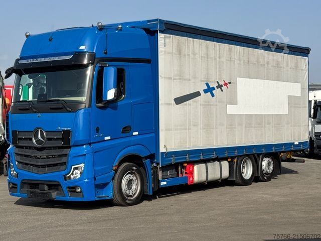 Flatbed truck with tarp MERCEDES-BENZ ACTROS 2548 / GIGSPACE /  STAPLERHALTERUNG
