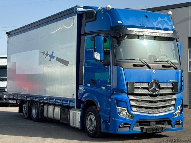 Flatbed truck with tarp MERCEDES-BENZ ACTROS 2548 / GIGSPACE /  STAPLERHALTERUNG