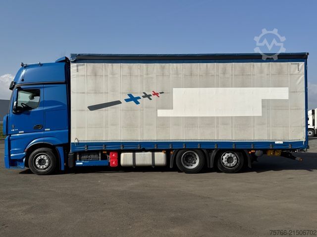Flatbed truck with tarp MERCEDES-BENZ ACTROS 2548 / GIGSPACE /  STAPLERHALTERUNG