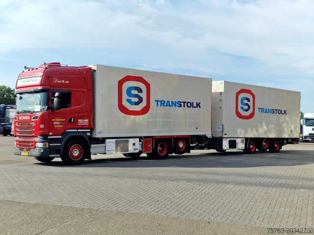 Kühl-/Tiefkühltransport Scania R580 Topline 6x2*4 Frigo + Burg trailer - Retar...