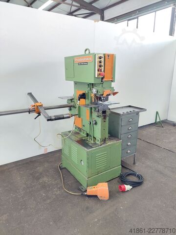 Hydraulic profile steel shear with punch station PEDDINGHAUS Peddiworker 500