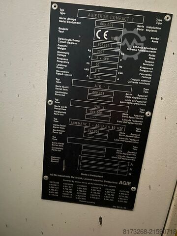 Senkerodiermaschine AGIE AGIETRON COMPACT 2