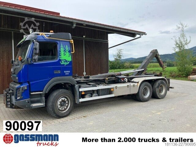 Roll-off tipper truck Volvo FMX 500 6x4, Multlilift Abrollanlage XR 21 S Widi