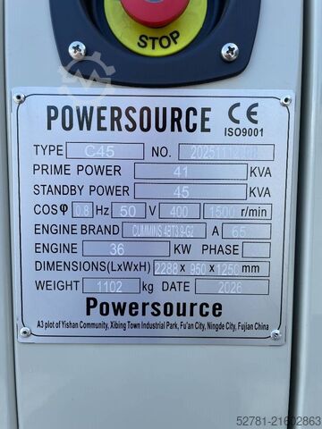 Aggregat Cummins 4BT3.9-G2 - 45 kVA Generator - DPX-19831