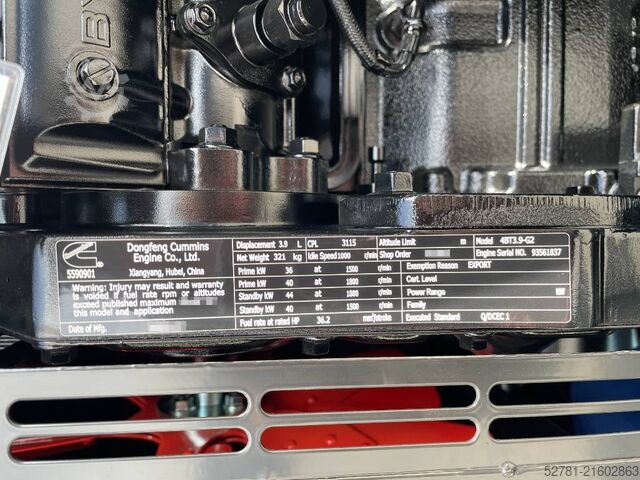 Aggregat Cummins 4BT3.9-G2 - 45 kVA Generator - DPX-19831