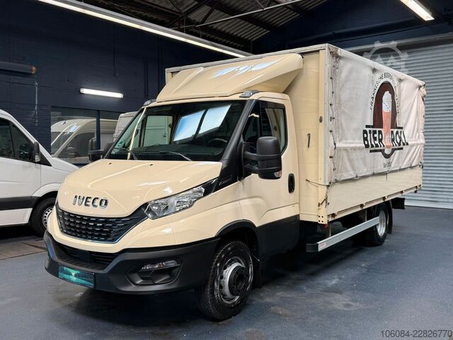 Transporter mit Pritsche & Plane IVECO Daily 72-210 Getränkeaufbau AUTOM. AC R-CAM AHK