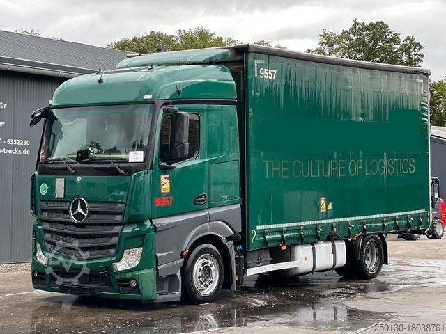 Flatbed truck with tarp MERCEDES-BENZ Actros 1842 EU6Voll-Luft Retarder Jumbo