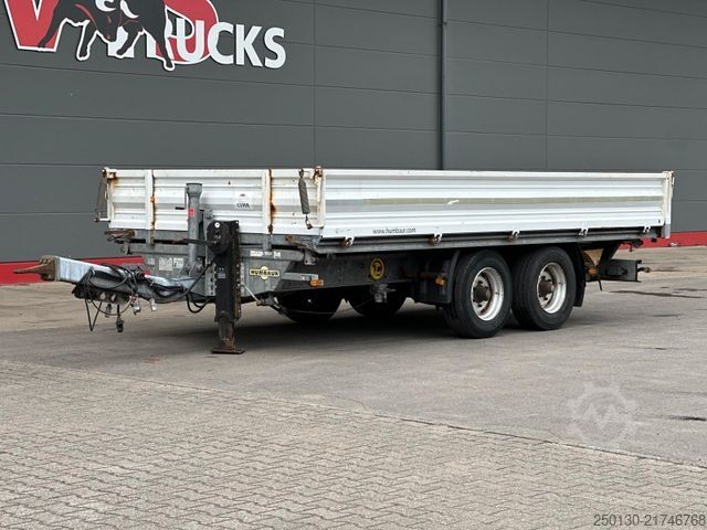 Three-way tipper trailer HUMBAUR HK Kipper Anhänger mit Rampen