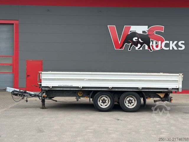 Three-way tipper trailer HUMBAUR HK Kipper Anhänger mit Rampen