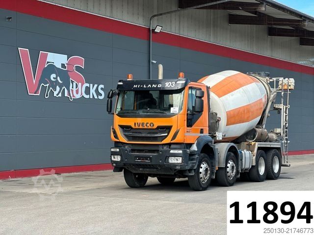 Concrete mixer truck IVECO Trakker 400 8x4 BB STETTER AM9 Betonmischer 9m³