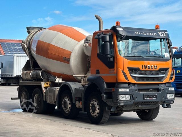 Concrete mixer truck IVECO Trakker 400 8x4 BB STETTER AM9 Betonmischer 9m³