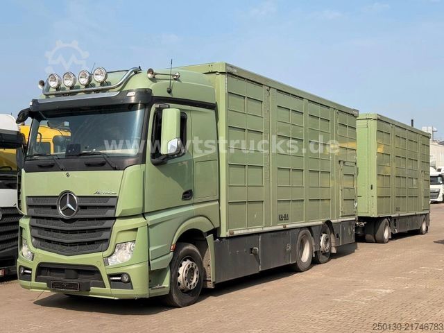 Cattle truck MERCEDES-BENZ Actros 2545 L 6x2 4.Stock Ka-Ba Komplettzug