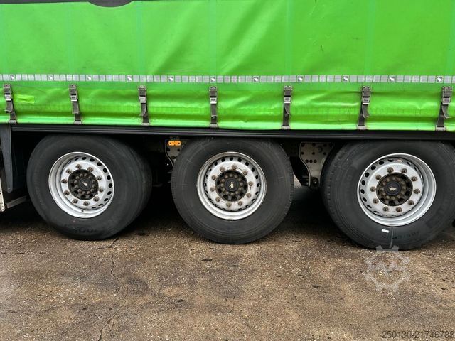 Open semitrailer with tarp SCHMITZ CARGOBULL SCS 24L  Plane & Spriegel   EDSCHA LIFTACHSE