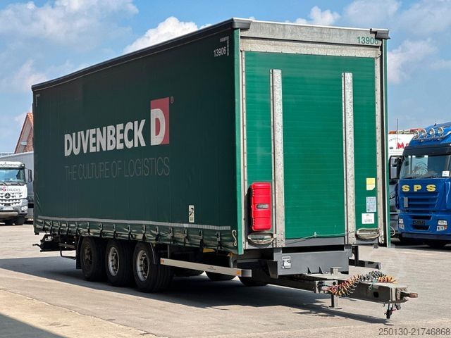 Open trailer with tarp H&W HWZPS24 TRIDEM Curtainsider AH MEGA 70m³