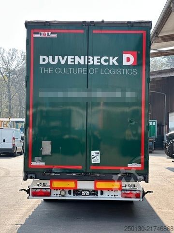 Open trailer with tarp H&W HWZPS24 TRIDEM Curtainsider AH MEGA 70m³