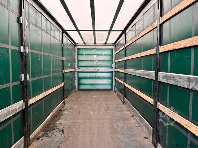 Open trailer with tarp H&W HWZPS24 TRIDEM Curtainsider AH MEGA 70m³