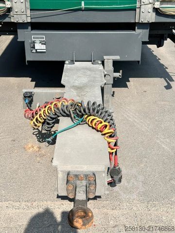 Open trailer with tarp H&W HWZPS24 TRIDEM Curtainsider AH MEGA 70m³