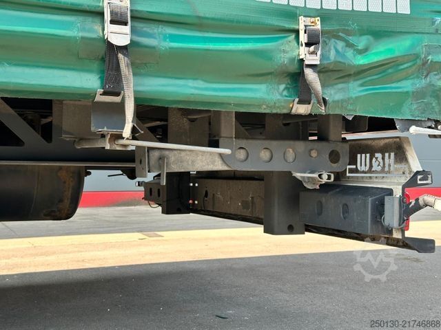 Open trailer with tarp H&W HWZPS24 TRIDEM Curtainsider AH MEGA 70m³